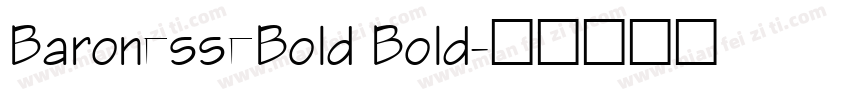 BaronesseBold Bold字体转换